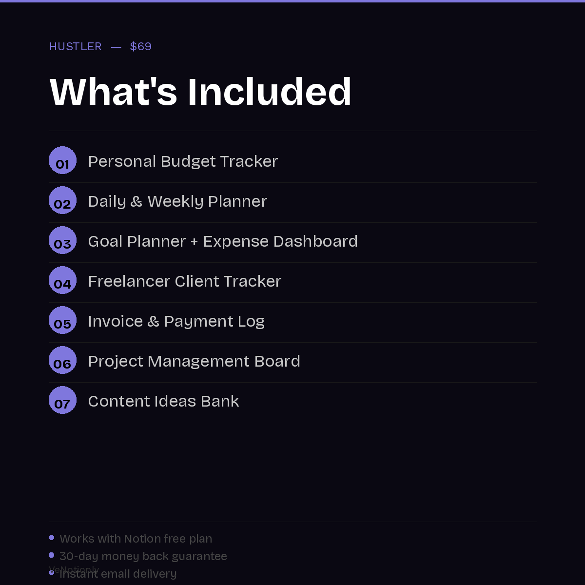 Hustler — Built for the Side Hustle