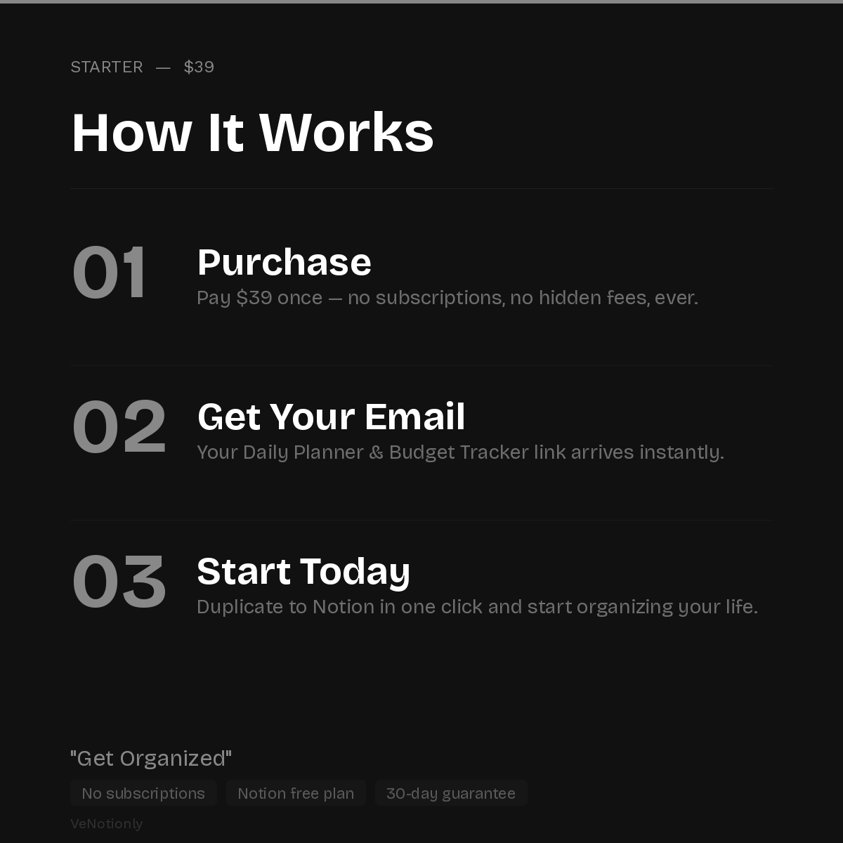 Starter — Get Organized